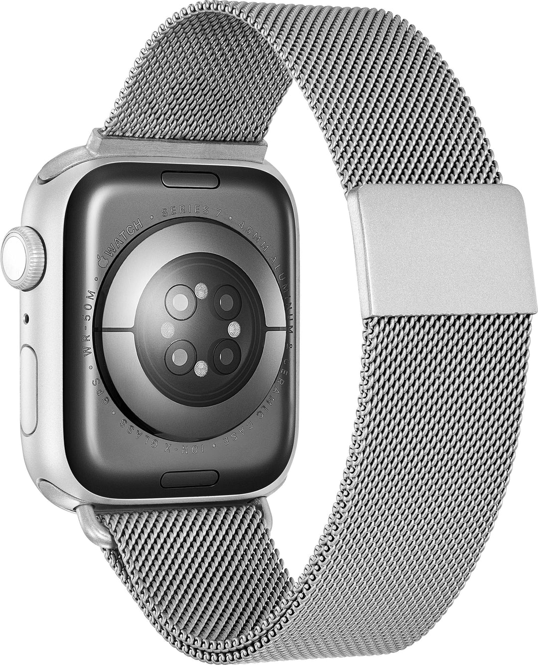 Insignia™ - Stainless Steel Mesh Band for Apple Watch 42mm, 44mm, 45mm, 49mm, SE, Ultra 49mm, and Ultra 2 49mm - Silver_2