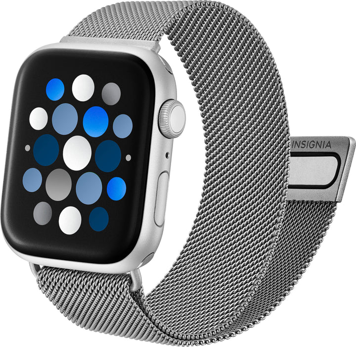 Insignia™ - Stainless Steel Mesh Band for Apple Watch 42mm, 44mm, 45mm, 49mm, SE, Ultra 49mm, and Ultra 2 49mm - Silver_9