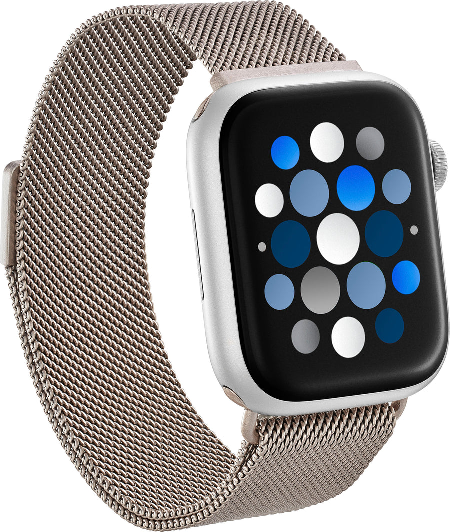 Insignia™ - Stainless Steel Mesh Band for Apple Watch 42mm, 44mm, 45mm, SE, Ultra 49mm and Ultra 2 49mm - Champagne_0