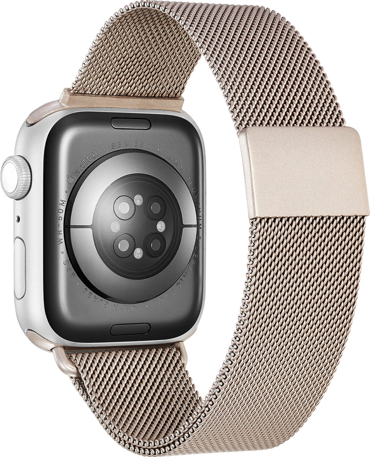 Insignia™ - Stainless Steel Mesh Band for Apple Watch 42mm, 44mm, 45mm, SE, Ultra 49mm and Ultra 2 49mm - Champagne_2