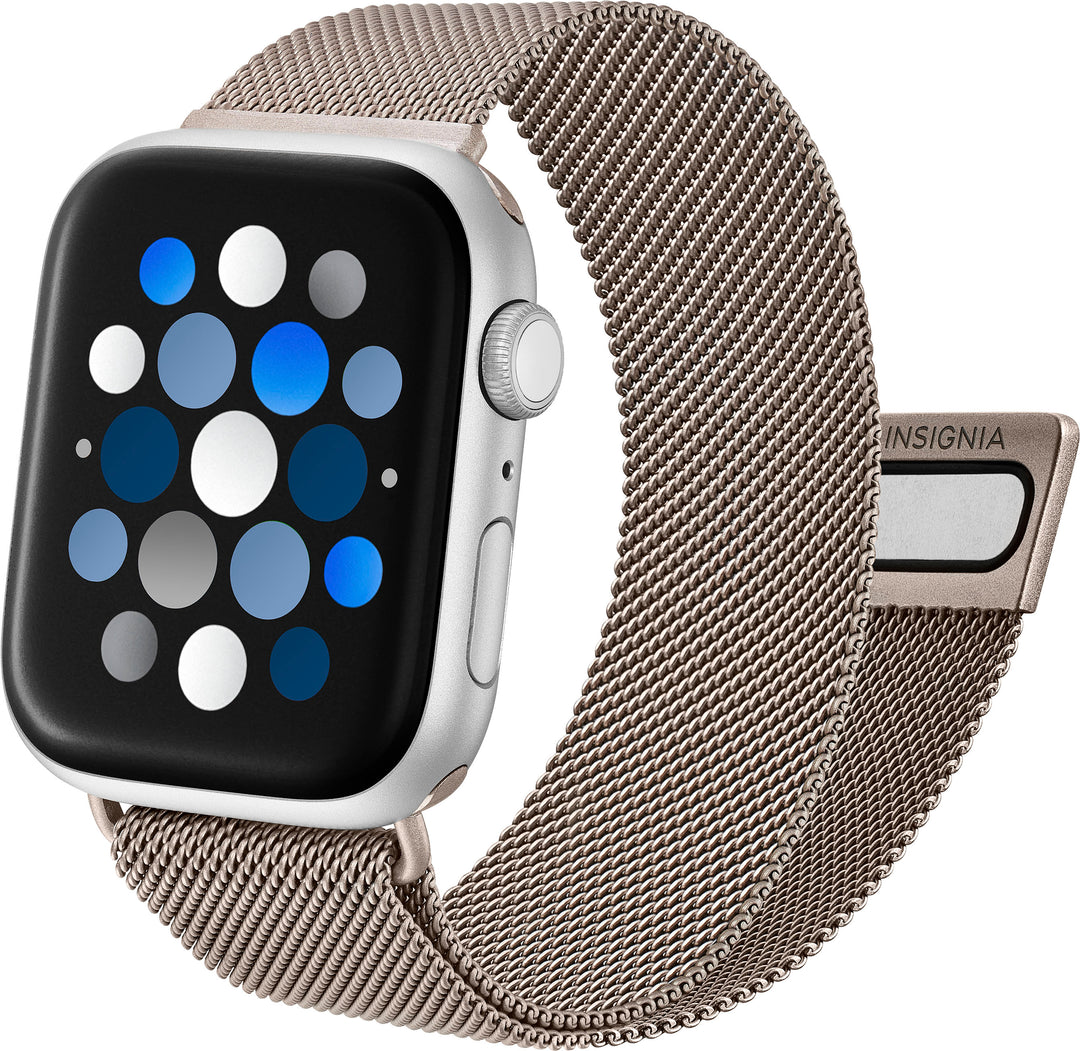 Insignia™ - Stainless Steel Mesh Band for Apple Watch 42mm, 44mm, 45mm, SE, Ultra 49mm and Ultra 2 49mm - Champagne_9