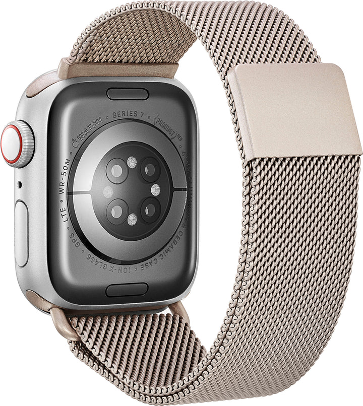 Insignia™ - Stainless Steel Mesh Band for Apple Watch 38mm, 40mm, 41mm and SE - Champagne_2