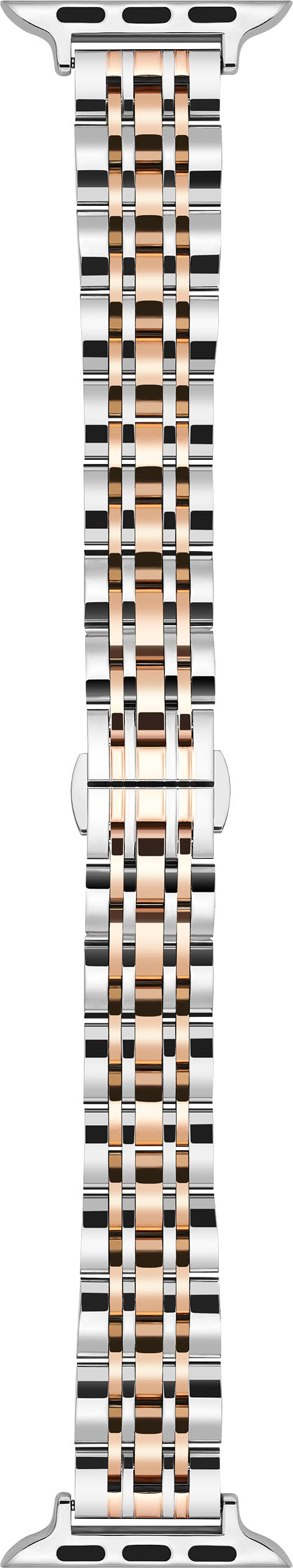 Insignia™ - Stainless Steel Link Band for Apple Watch 38mm, 40mm, 41mm and SE - Silver & Rose Gold_3