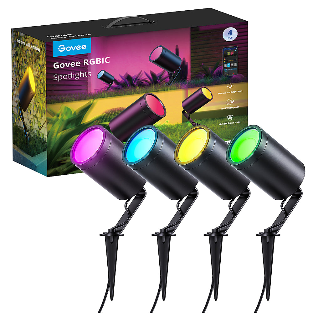 Govee - Solar Panel Spotlights 4 Packs - Multi_9