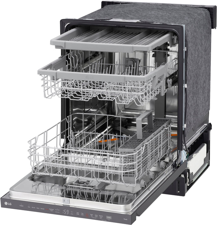 LG - Top Control Smart Built-in Stainless Steel Tub Dishwasher with 3rd Rack, QuadWash Pro and 46dBA - Black Stainless Steel_5