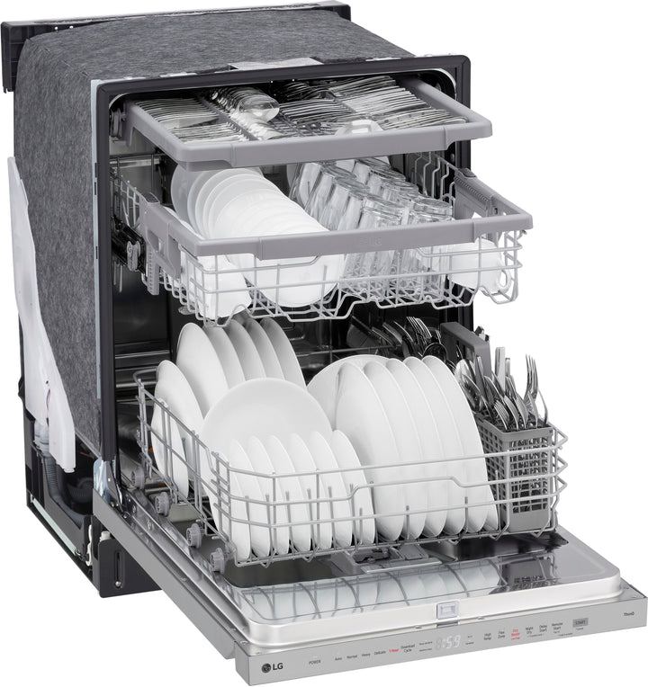 LG - Top Control Smart Built-in Stainless Steel Tub Dishwasher with 3rd Rack, QuadWash Pro and 46dBA - Stainless Steel_2
