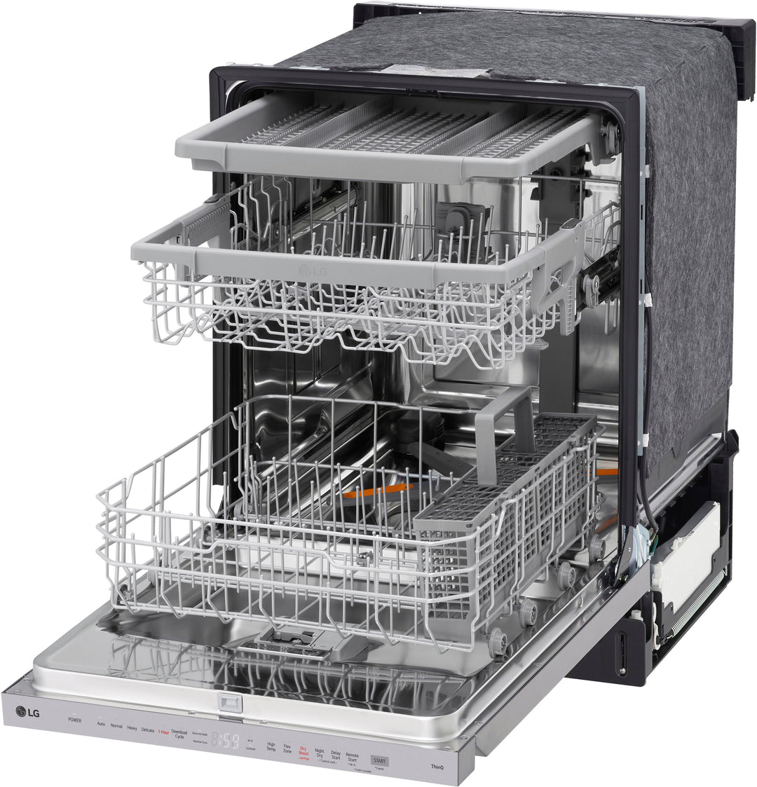 LG - Top Control Smart Built-in Stainless Steel Tub Dishwasher with 3rd Rack, QuadWash Pro and 46dBA - Stainless Steel_5