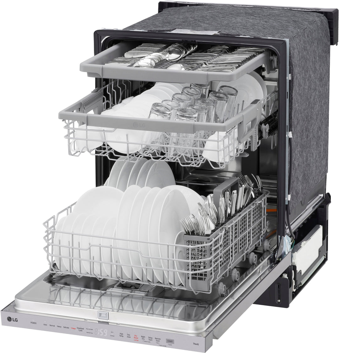 LG - Top Control Smart Built-in Stainless Steel Tub Dishwasher with 3rd Rack, QuadWash Pro and 46dBA - Stainless Steel_6
