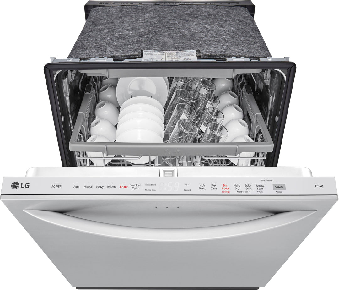 LG - Top Control Smart Built-in Stainless Steel Tub Dishwasher with 3rd Rack, QuadWash Pro and 46dBA - Stainless Steel_14
