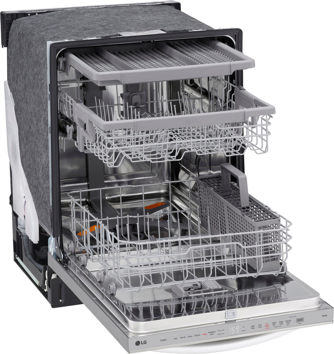 LG - Top Control Smart Built-in Stainless Steel Tub Dishwasher with 3rd Rack, QuadWash Pro and 46dBA - Stainless Steel_3