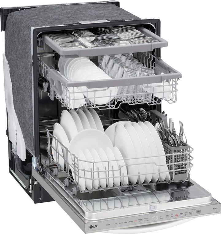LG - Top Control Smart Built-in Stainless Steel Tub Dishwasher with 3rd Rack, QuadWash Pro and 46dBA - Stainless Steel_4