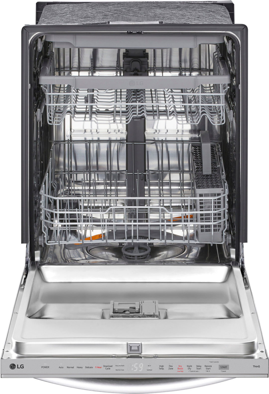 LG - Top Control Smart Built-in Stainless Steel Tub Dishwasher with 3rd Rack, QuadWash Pro and 46dBA - Stainless Steel_1