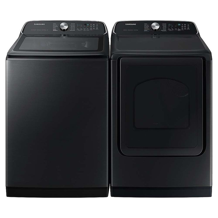 Samsung - 5.5 Cu. Ft. High-Efficiency Smart Top Load Washer with Super Speed Wash - Brushed Black_2