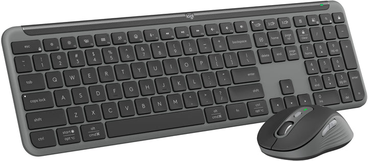 Logitech - MK955 Signature Slim Full-size Wireless Keyboard and Mouse Combo for Windows and Mac with Quiet Typing and Clicking - Graphite_0