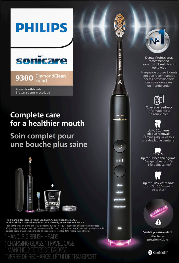 Philips Sonicare DiamondClean Smart Electric, Rechargeable Toothbrush for Complete Oral Care – 9300 Series - Black_5