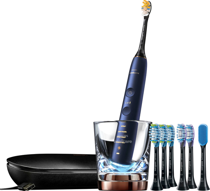 Philips Sonicare DiamondClean Smart Electric, Rechargeable toothbrush with Charging Travel Case, and 8 Brush Heads - Lunar Blue_5