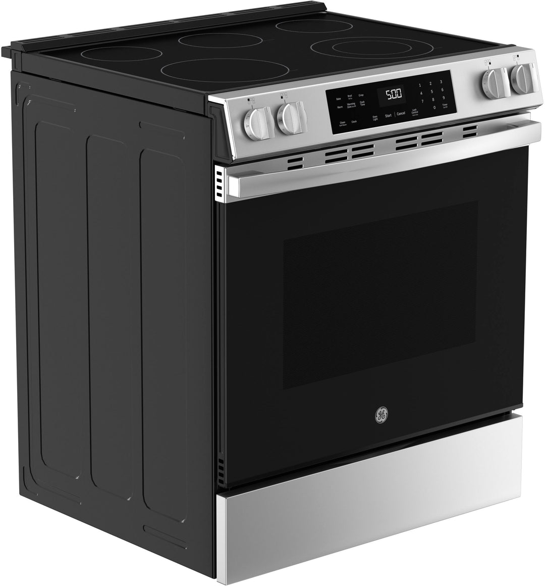 GE - 5.3 Cu. Ft. Slide-In Electric Range with Self-Clean and Steam Cleaning Option and Crisp Mode - Stainless Steel_18