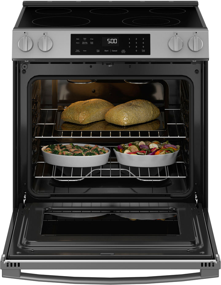 GE - 5.3 Cu. Ft. Slide-In Electric Range with Self-Clean and Steam Cleaning Option and Crisp Mode - Stainless Steel_6