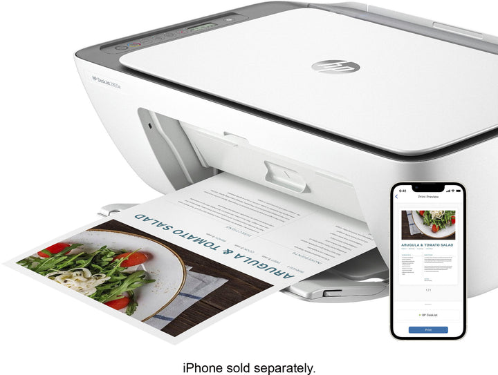 HP - DeskJet 2855e Wireless All-In-One Inkjet Printer with 3 Months of Instant Ink Included with HP+ - White_4