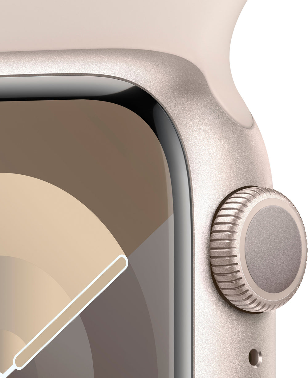 Apple Watch Series 9 GPS 41mm Aluminum Case with Starlight Sport Band  (Medium/Large) - Starlight_1