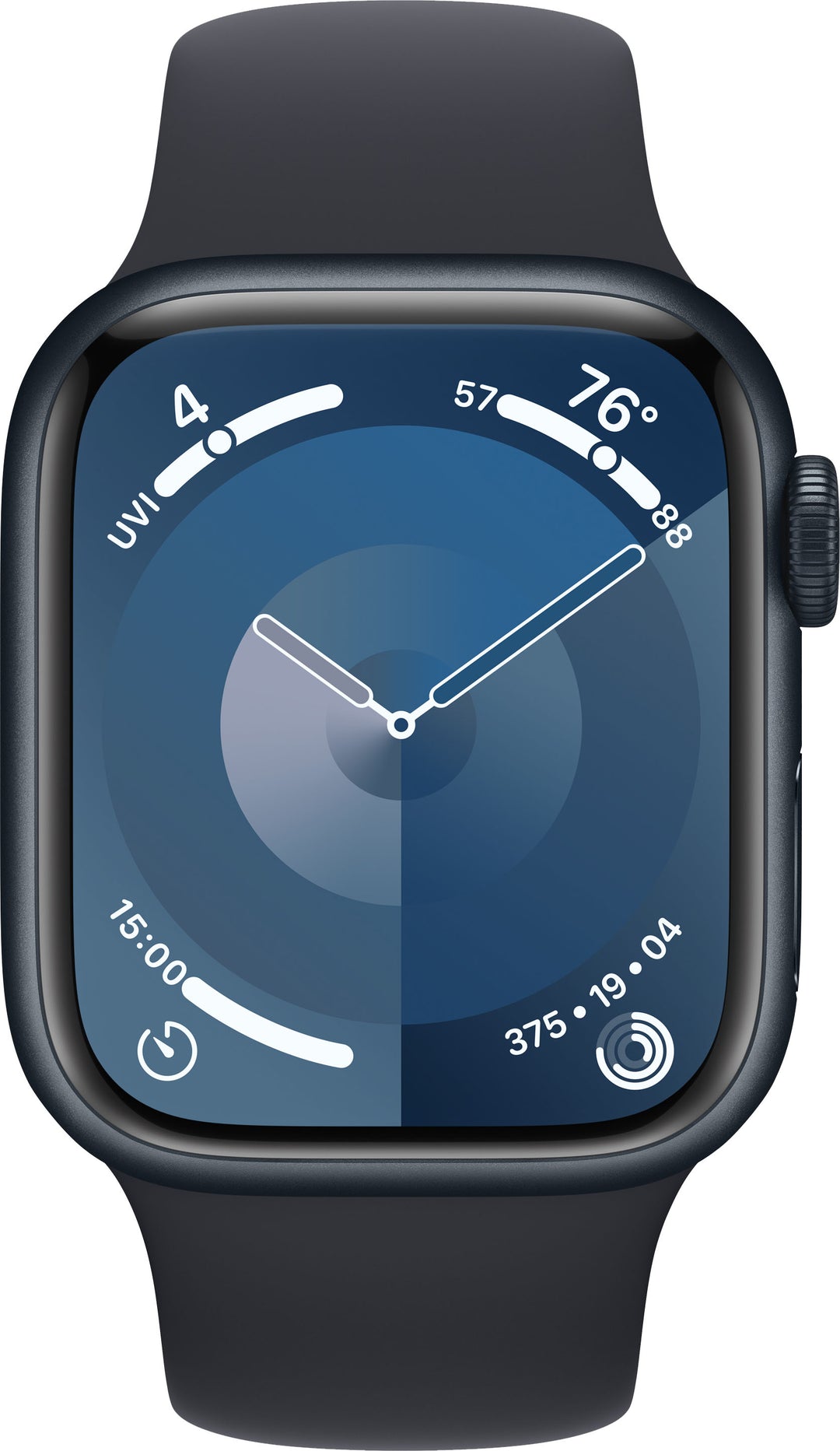 Apple Watch Series 9 GPS 41mm Aluminum Case with Midnight Sport Band  (Medium/Large) - Midnight_7