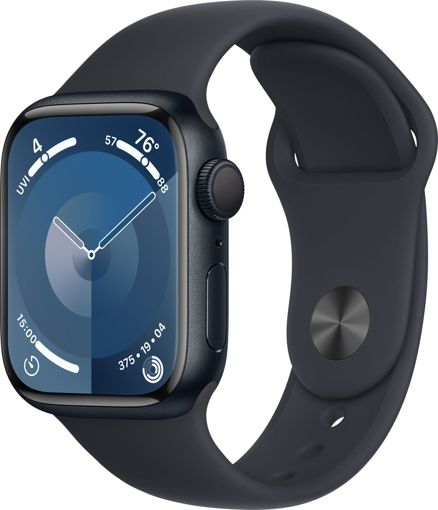 Apple Watch Series 9 GPS 41mm Aluminum Case with Midnight Sport Band  (Medium/Large) - Midnight_0