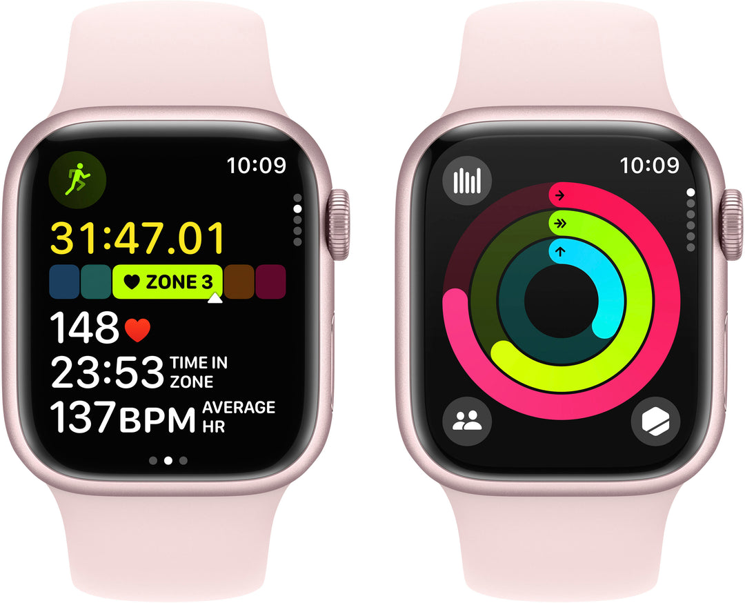 Apple Watch Series 9 GPS 41mm Aluminum Case with Light Pink Sport Band  (Small/Medium) - Pink_6