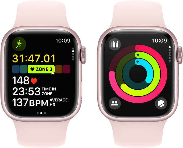 Apple Watch Series 9 GPS 41mm Aluminum Case with Light Pink Sport Band  (Medium/Large) - Pink_6