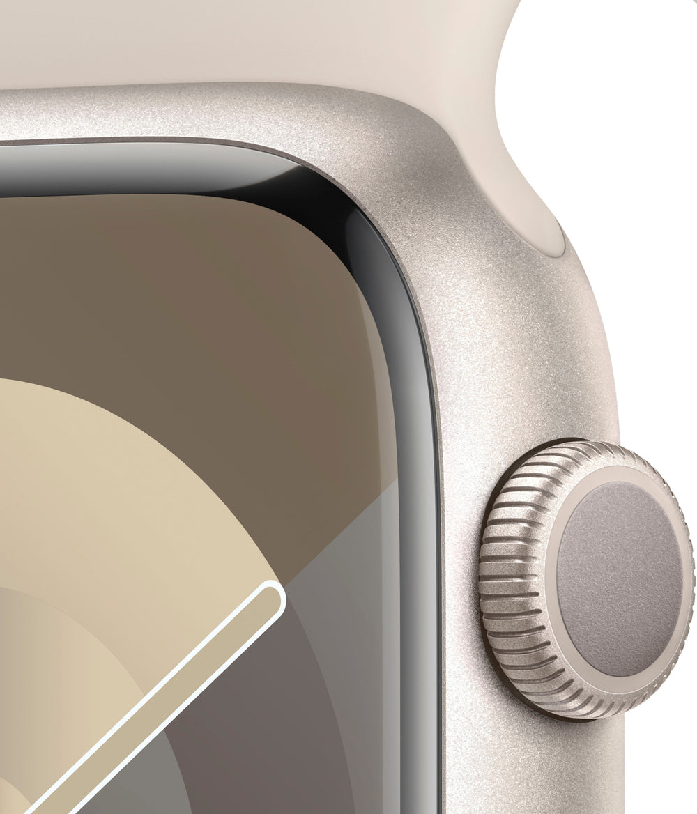 Apple Watch Series 9 GPS 45mm Aluminum Case with Starlight Sport Band  (Small/Medium) - Starlight_1