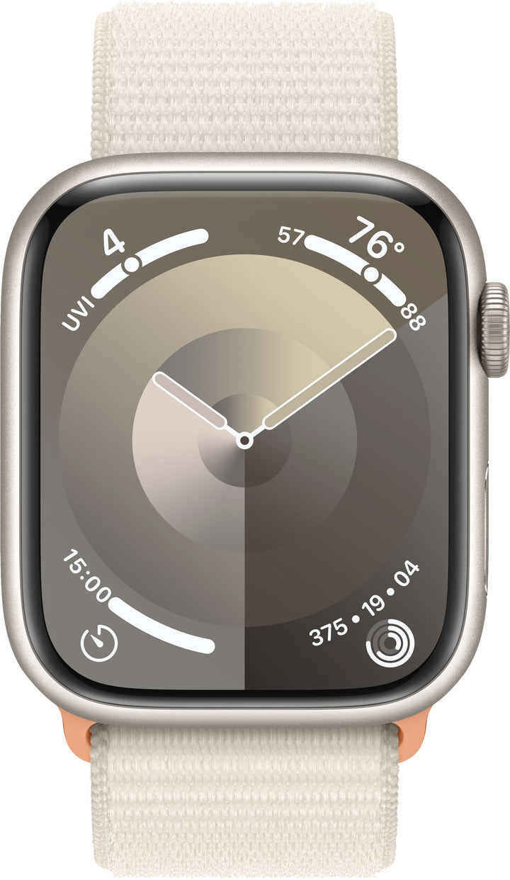 Apple Watch Series 9 GPS 45mm Aluminum Case with Starlight Sport Loop - Starlight_7