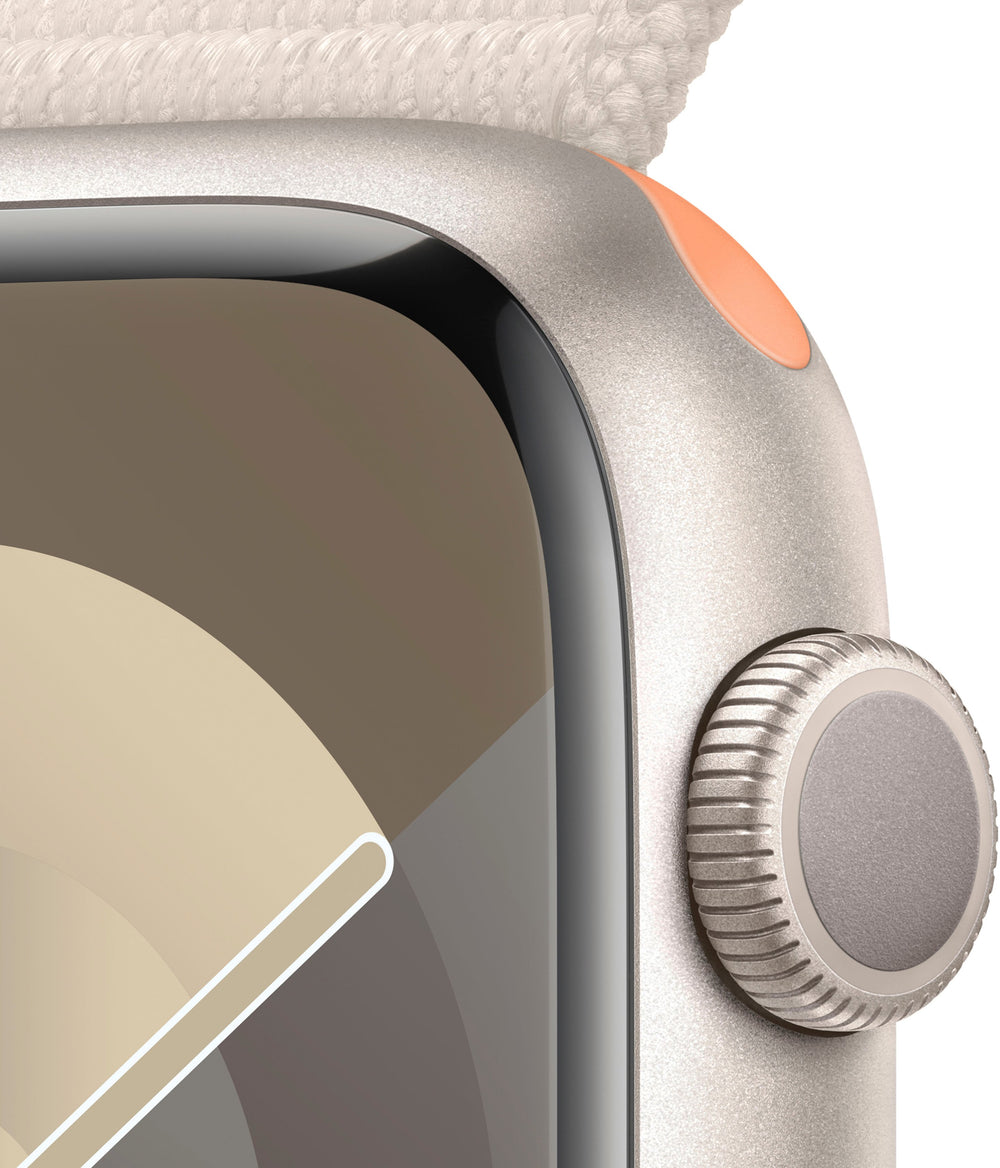 Apple Watch Series 9 GPS 45mm Aluminum Case with Starlight Sport Loop - Starlight_1