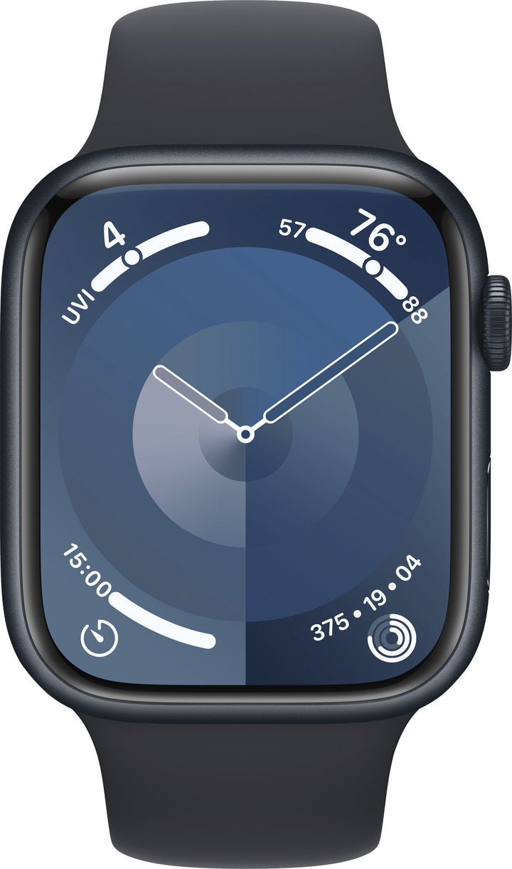 Apple Watch Series 9 GPS 45mm Aluminum Case with Midnight Sport Band  (Medium/Large) - Midnight_7
