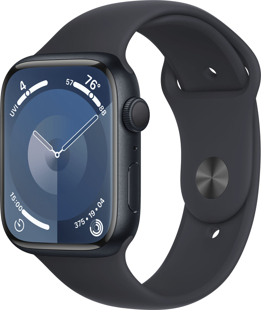 Apple Watch Series 9 GPS 45mm Aluminum Case with Midnight Sport Band  (Medium/Large) - Midnight_0