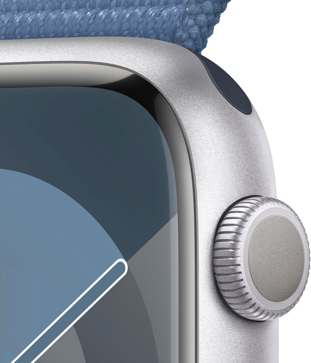 Apple Watch Series 9 GPS 45mm Aluminum Case with Winter Blue Sport Loop - Silver_1