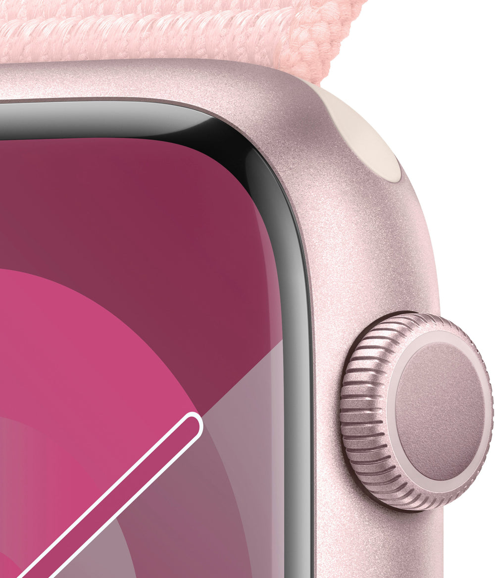 Apple Watch Series 9 GPS 45mm Aluminum Case with Light Pink Sport Loop - Pink_1
