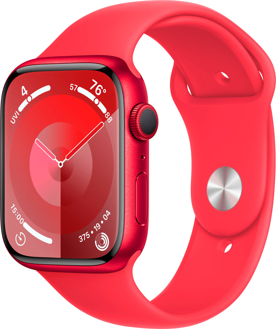 Apple Watch Series 9 GPS 45mm Aluminum Case with (PRODUCT)RED Sport Band  (Medium/Large) - (PRODUCT)RED_0