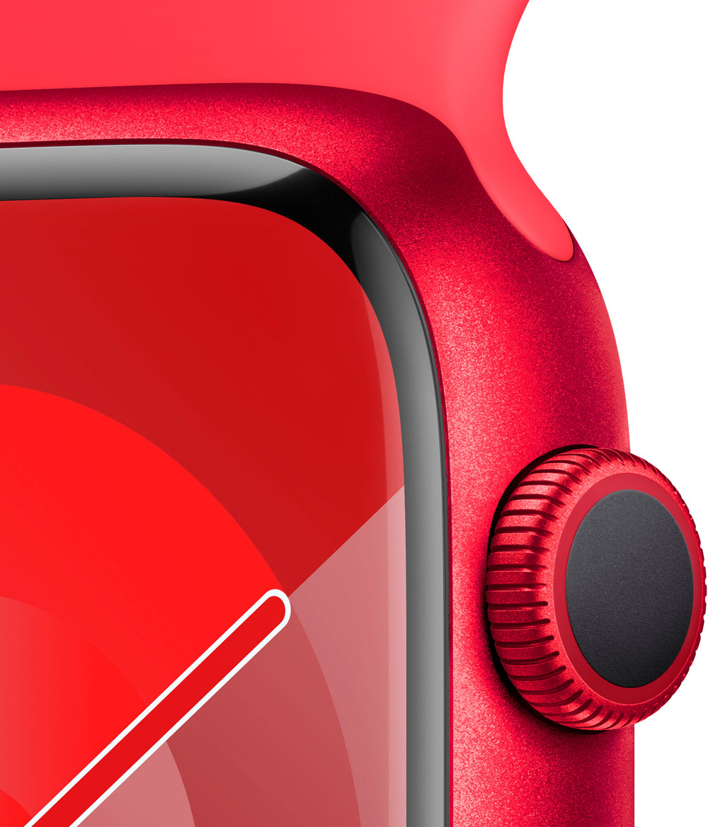 Apple Watch Series 9 GPS 45mm Aluminum Case with (PRODUCT)RED Sport Band  (Medium/Large) - (PRODUCT)RED_1