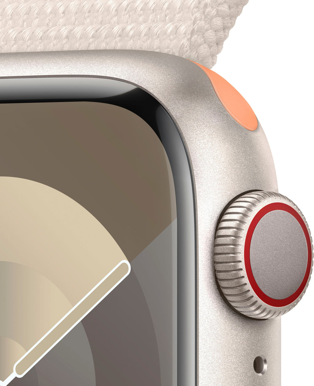 Apple Watch Series 9 GPS + Cellular 41mm Aluminum Case with Starlight Sport Loop - Starlight_1