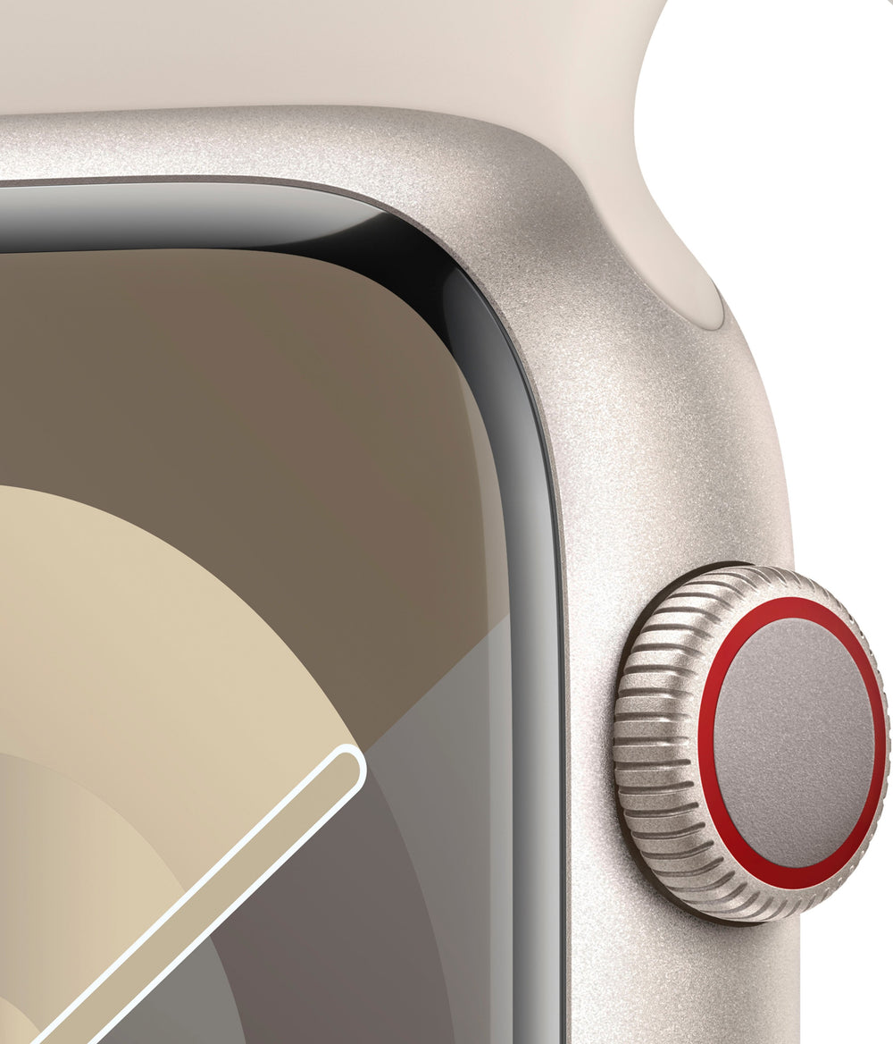 Apple Watch Series 9 GPS + Cellular 45mm Aluminum Case with Starlight Sport Band  (Small/Medium) - Starlight_1