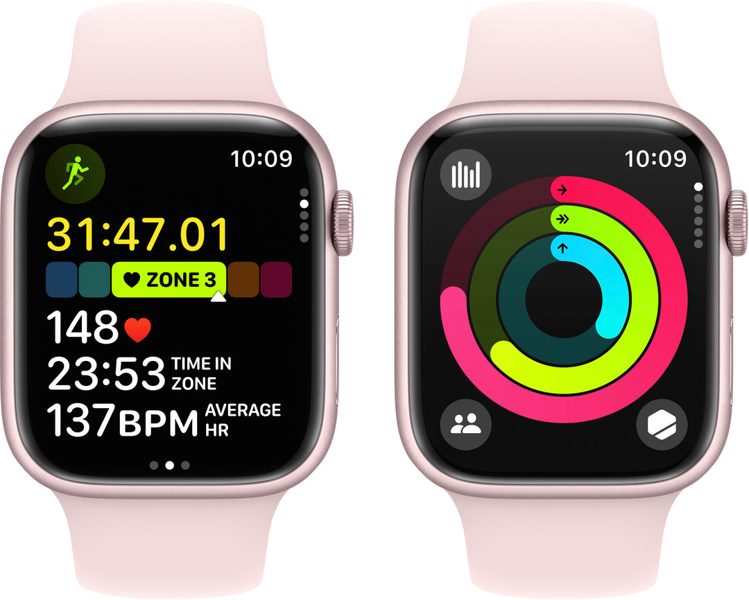 Apple Watch Series 9 GPS + Cellular 45mm Aluminum Case with Light Pink Sport Band  (Medium/Large) - Pink_6