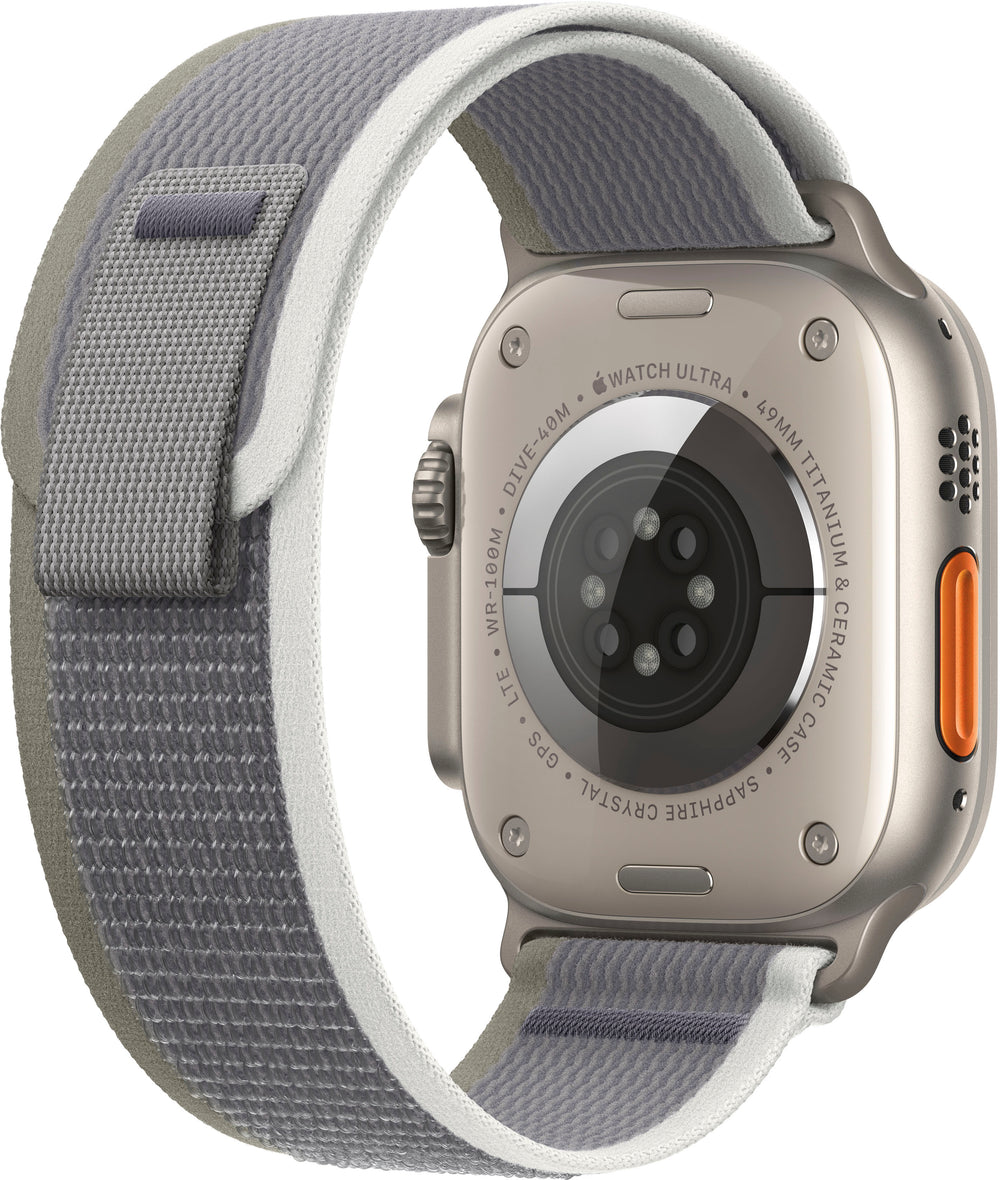 Apple Watch Ultra 2 GPS + Cellular 49mm Titanium Case with Green/Gray Trail Loop  (Medium/Large) - Titanium_1