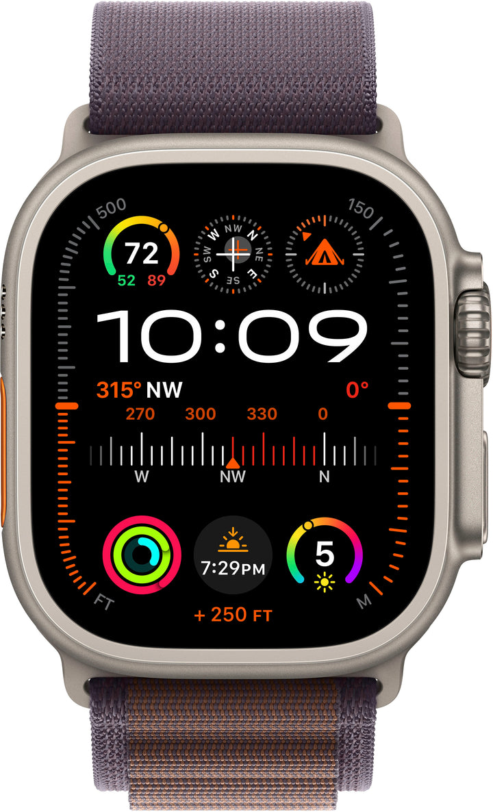 Apple Watch Ultra 2 GPS + Cellular 49mm Titanium Case with Indigo Alpine Loop  (Small) - Titanium (AT&T)_6