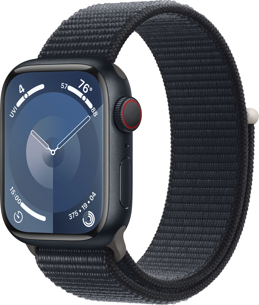 Apple Watch Series 9 GPS + Cellular 41mm Aluminum Case with Midnight Sport Loop - Midnight (Verizon)_0