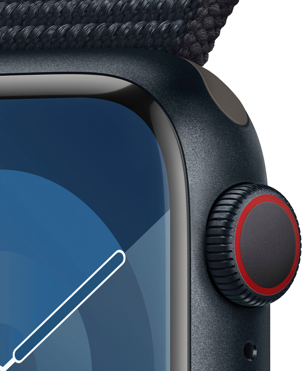 Apple Watch Series 9 GPS + Cellular 41mm Aluminum Case with Midnight Sport Loop - Midnight (Verizon)_1