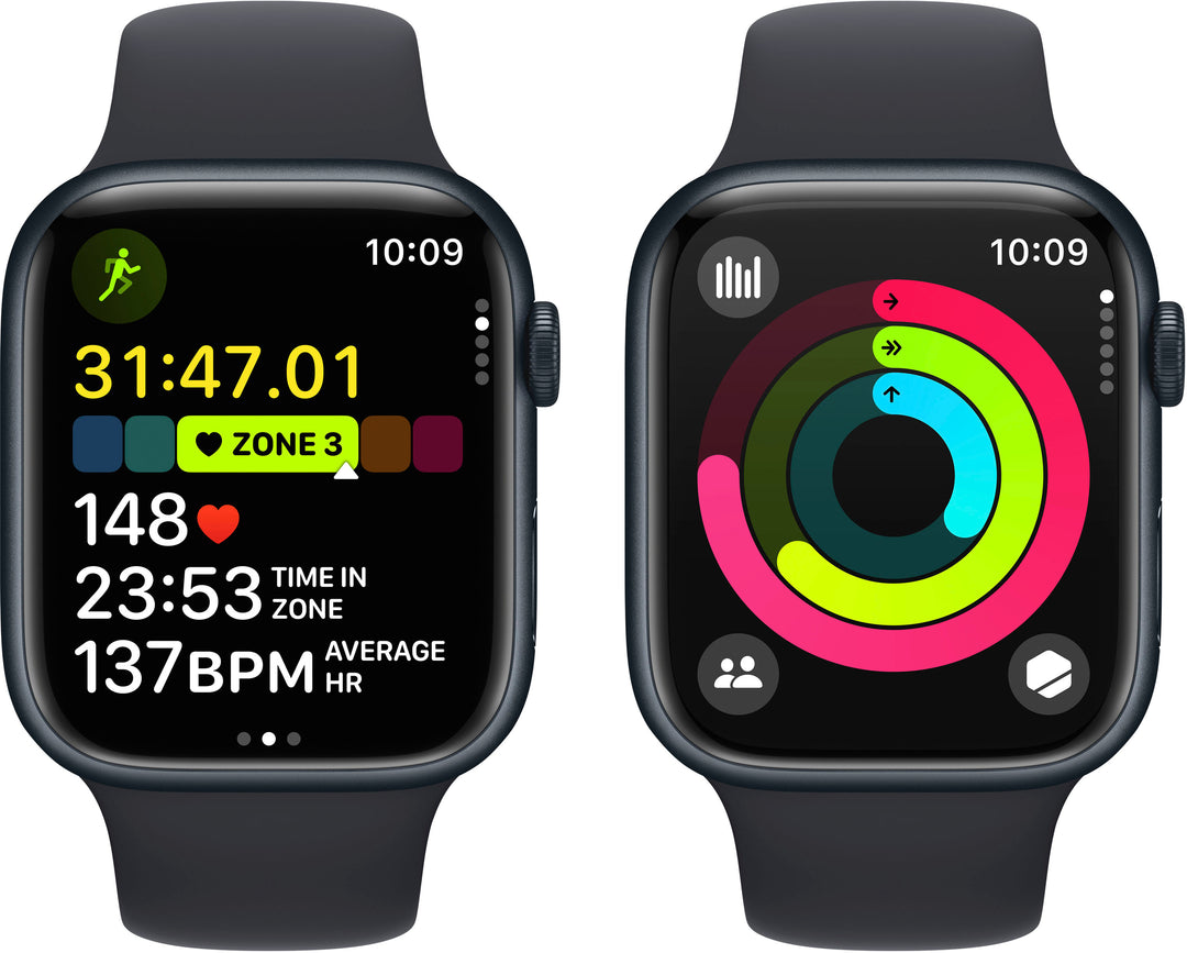 Apple Watch Series 9 GPS + Cellular 45mm Aluminum Case with Midnight Sport Band  (Medium/Large) - Midnight (Verizon)_6