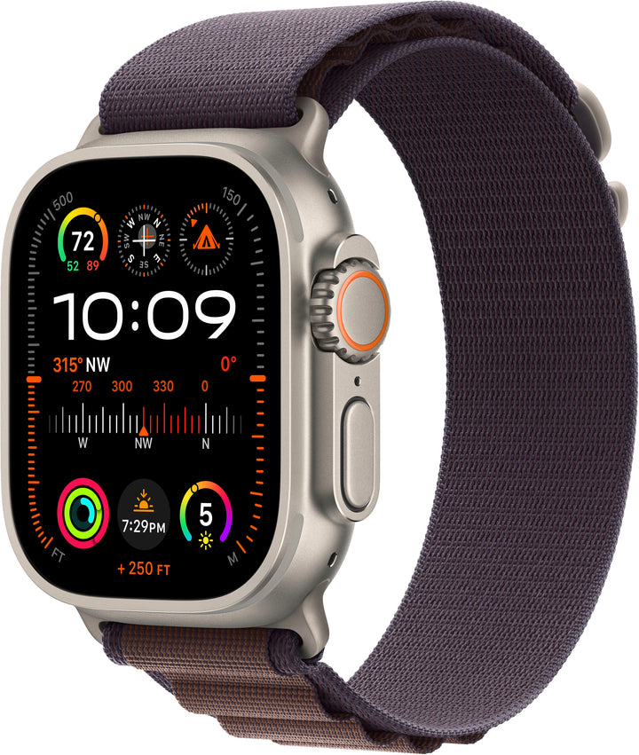 Apple Watch Ultra 2 GPS + Cellular 49mm Titanium Case with Indigo Alpine Loop  (Large) - Titanium (Verizon)_0