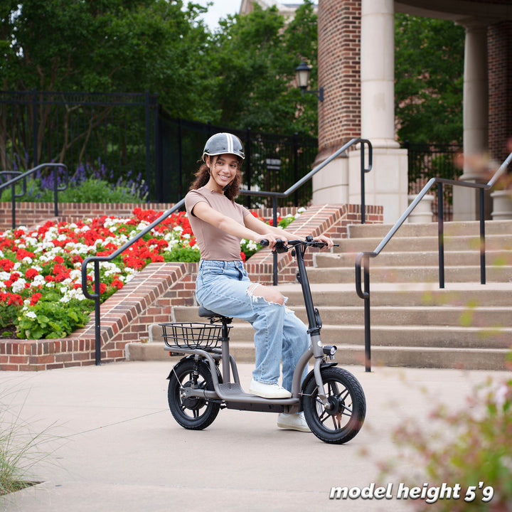 GoTrax - FLEX VOYAGER Electric Scooter w/15mi Operating Range & 15.5mph Max Speed - Gray_7