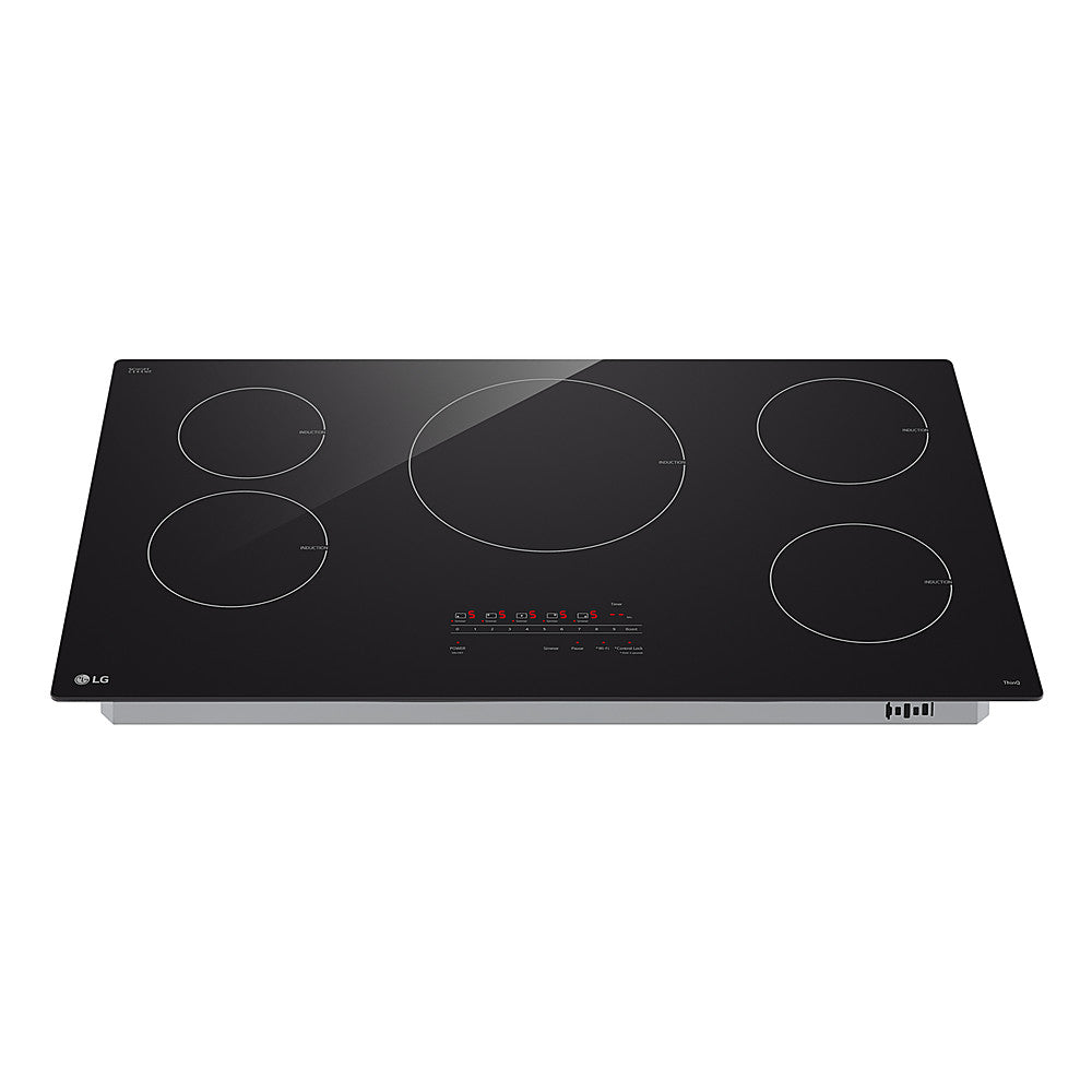 LG - 36" Built-in Electric Induction Cooktop with 5 Elements and UltraHeat 4.3kW Power Element - Black Ceramic_1