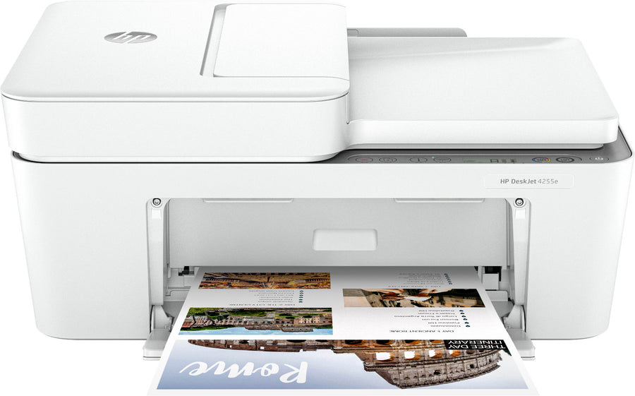 HP - DeskJet 4255e Wireless All-In-One Inkjet Printer with 3 Months of Instant Ink Included with HP+ - White_0