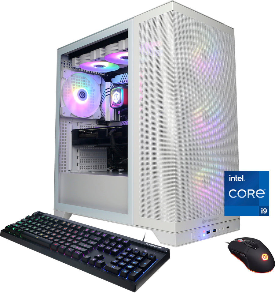 CyberPowerPC - Gamer Supreme Gaming Desktop - Intel Core i9-14900KF - 32GB Memory - NVIDIA GeForce RTX 4070 SUPER 12GB - 2TB SSD - White_0